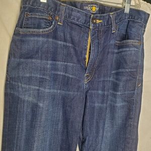 Lucky Italian Denim Dark Wash Straight Leg Jeans 363 New Line Vintage SZ 33x34